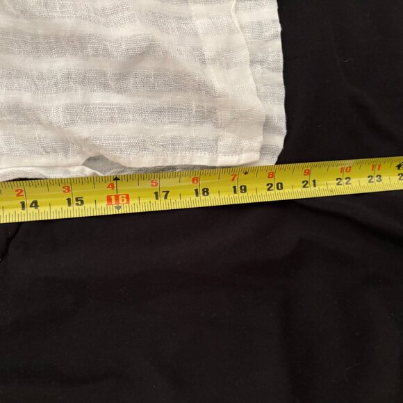 Like New Lightweight Linen Top - Size S, White Stripes - Picture 5 of 9